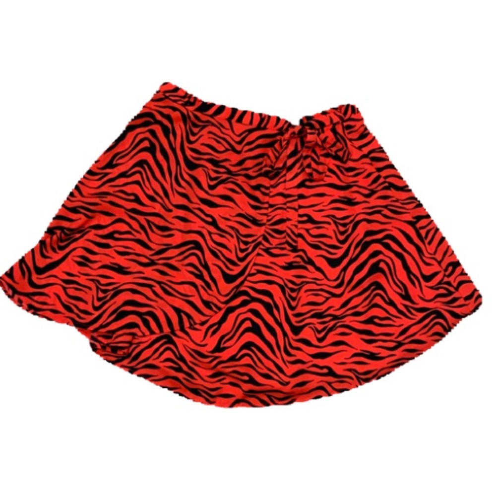 Sunday Best Flowy Wrap Mini Skirt - Cat Animal Print - 2